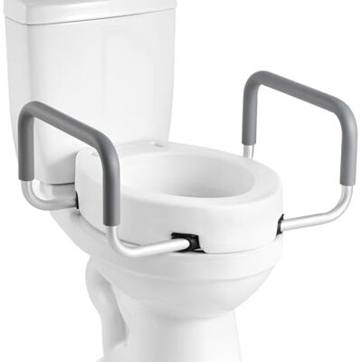 VEVOR Toilettensitzerhöhung Toilettenerhöhung mit 136 kg Tragkraft & 88,9 mm Hubhöhe, erhöhter Toilettensitz mit Armlehnen für ältere Menschen Senioren Behinderte Erwachsene, verbreiterter Sitz VEVOR Toilettensitzerhöhung Toilettenerhöhung mit 136 kg Tragkraft & 88,9 mm Hubhöhe, erhöhter Toilettensitz mit Armlehnen für ältere Menschen Senioren Behinderte Erwachsene, verbreiterter Sitz