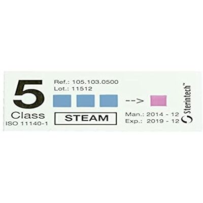 GIMA 35953 Dampfreinigungsanzeige Typ 5, 500 Stück GIMA 35953 Dampfreinigungsanzeige Typ 5, 500 Stück
