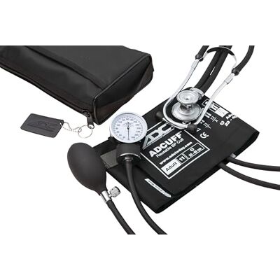 ADC Taschen-Aneroid-/Stethoskop-Set für Erwachsene Pro's Combo II SR mit Blutdruckmessgerät Prosphyg 768 und Stethoskop Adscope Sprague 641 und passender Nylon-Transporttasche, schwarz ADC Taschen-Aneroid-/Stethoskop-Set für Erwachsene Pro's Combo II SR mit Blutdruckmessgerät Prosphyg 768 und Stethoskop Adscope Sprague 641 und passender Nylon-Transporttasche, schwarz