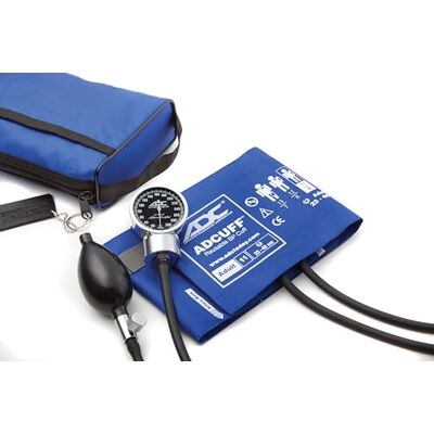 ADC Professionelles Aneroidmanometer im Taschenformat für Erwachsene Pro's Combo mit Blutdruckmessgerät Diagnostix 778 und passender Transporttasche aus Nylon, königsblau ADC Professionelles Aneroidmanometer im Taschenformat für Erwachsene Pro's Combo mit Blutdruckmessgerät Diagnostix 778 und passender Transporttasche aus Nylon, königsblau