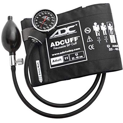 ADC Aneroides Blutdruckmessgerät Diagnostix 720 Premium im Taschenformat für den professionellen Einsatz mit uff-Blutdruckmanschette aus Nylon, Erwachsene, schwarz ADC Aneroides Blutdruckmessgerät Diagnostix 720 Premium im Taschenformat für den professionellen Einsatz mit uff-Blutdruckmanschette aus Nylon, Erwachsene, schwarz