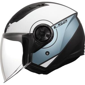 LS2 , Jet Motorradhelm AIRFLOW II COVER Grey Blue, L LS2 , Jet Motorradhelm AIRFLOW II COVER Grey Blue, L