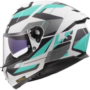 LS2 , Integraler Motorradhelm STREAM II ROAD Matt Cyan Light Grey, XS LS2 , Integraler Motorradhelm STREAM II ROAD Matt Cyan Light Grey, XS