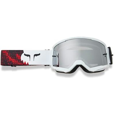 Fox Unisex Main Motocross Dirt Bike Goggle White/Fluorescent Red Kairos, OS Fox Unisex Main Motocross Dirt Bike Goggle White/Fluorescent Red Kairos, OS