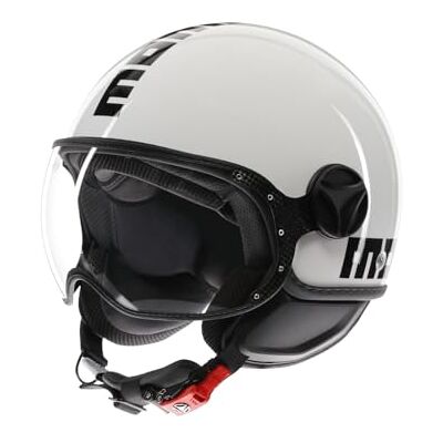 MOMO Design MOMODESIGN FGTR Classic E2206, Jethelm Motorradhelm, Jethelm ECE-Zertifiziert, Offener Roller Helm, Herren und Damen, Leicht mit Visier, White/Black, S MOMO Design MOMODESIGN FGTR Classic E2206, Jethelm Motorradhelm, Jethelm ECE-Zertifiziert, Offener Roller Helm, Herren und Damen, Leicht mit Visier, White/Black, S