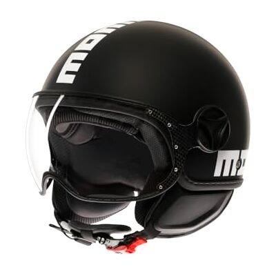 MOMO Design MOMODESIGN FGTR Classic E2206, Jethelm Motorradhelm, Jethelm ECE-Zertifiziert, Offener Roller Helm, Herren und Damen, Leicht mit Visier, Black/White, XL MOMO Design MOMODESIGN FGTR Classic E2206, Jethelm Motorradhelm, Jethelm ECE-Zertifiziert, Offener Roller Helm, Herren und Damen, Leicht mit Visier, Black/White, XL