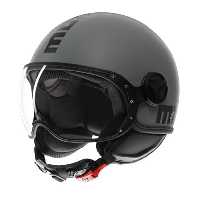 MOMO Design MOMODESIGN FGTR Classic E2206, Jethelm Motorradhelm, Jethelm ECE-Zertifiziert, Offener Roller Helm, Herren und Damen, Leicht mit Visier, Gray/Black, XS MOMO Design MOMODESIGN FGTR Classic E2206, Jethelm Motorradhelm, Jethelm ECE-Zertifiziert, Offener Roller Helm, Herren und Damen, Leicht mit Visier, Gray/Black, XS