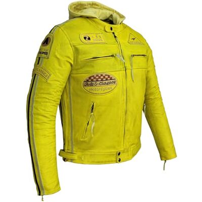 Alpha Herren Motorradjacke Lederjacke Biker Jacke mit Protektoren Leder Jacke mit Kapuze Leather Jacket Fashion Jacket Custom Alpha Herren Motorradjacke Lederjacke Biker Jacke mit Protektoren Leder Jacke mit Kapuze Leather Jacket Fashion Jacket Custom