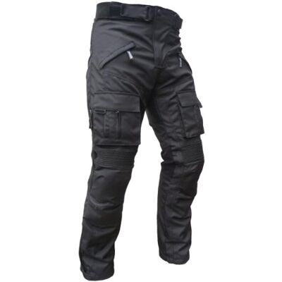 HEYBERRY Sportliche Motorradhose Schwarz mit Oberschenkeltaschen Protektoren Gr. M 7XL HEYBERRY Sportliche Motorradhose Schwarz mit Oberschenkeltaschen Protektoren Gr. M 7XL