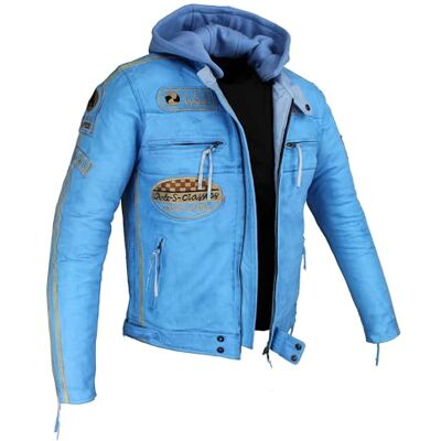 Alpha Herren Motorradjacke Lederjacke Biker Jacke mit Protektoren Leder Jacke mit Kapuze Leather Jacket Fashion Jacket Custom Alpha Herren Motorradjacke Lederjacke Biker Jacke mit Protektoren Leder Jacke mit Kapuze Leather Jacket Fashion Jacket Custom