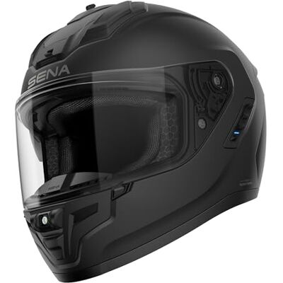 Sena Phantom Integralhelm mit integrierter Kommunikation, LED-Beleuchtung und 2. Generation Sound by Harman Kardon (Mattschwarz, M) Sena Phantom Integralhelm mit integrierter Kommunikation, LED-Beleuchtung und 2. Generation Sound by Harman Kardon (Mattschwarz, M)