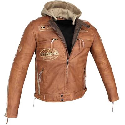 Alpha Herren Motorradjacke Lederjacke Biker Jacke mit Protektoren Leder Jacke mit Kapuze Leather Jacket Fashion Jacket Custom Alpha Herren Motorradjacke Lederjacke Biker Jacke mit Protektoren Leder Jacke mit Kapuze Leather Jacket Fashion Jacket Custom