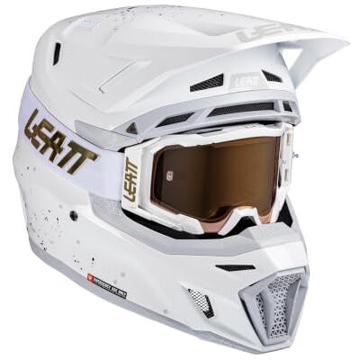 Leatt Helm MIT Brille KIT Moto 8.5 V25 White (55-56 cm) S Leatt Helm MIT Brille KIT Moto 8.5 V25 White (55-56 cm) S