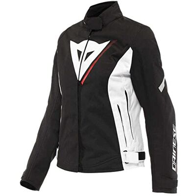 Dainese Veloce Lady D-Dry Jacket, Motorradjacke Ganzjährig Wasserdicht mit Abnehmbarer Thermoschicht, Damen, Schwarz/Weiß/Lava Rot, 50 Dainese Veloce Lady D-Dry Jacket, Motorradjacke Ganzjährig Wasserdicht mit Abnehmbarer Thermoschicht, Damen, Schwarz/Weiß/Lava Rot, 50