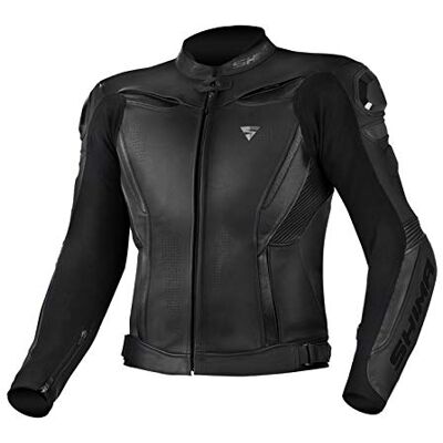 SHIMA CHASE BLACK, Leder Sport Motorradjacke mit Protektoren (48-60) (54, Schwarz) SHIMA CHASE BLACK, Leder Sport Motorradjacke mit Protektoren (48-60) (54, Schwarz)