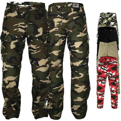 German Wear Motorradhose Herren Motorradjeans mit 2xCE-Protektoren Bikerjeans Futter aus Aramid-Stoff verstärkt Cargohose rutsch- & brandfeste Jeanshose mit 6 Taschen German Wear Motorradhose Herren Motorradjeans mit 2xCE-Protektoren Bikerjeans Futter aus Aramid-Stoff verstärkt Cargohose rutsch- & brandfeste Jeanshose mit 6 Taschen