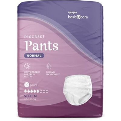 Healthcare Damen Pants Discreet Medium – 40 Stück (4 Packungen à 10 Stück), Weiß (Zuvor eine Marke von Amazon Basic Care, gleiches Produkt) Verpackung kann abweichen Healthcare Damen Pants Discreet Medium – 40 Stück (4 Packungen à 10 Stück), Weiß (Zuvor eine Marke von Amazon Basic Care, gleiches Produkt) Verpackung kann abweichen