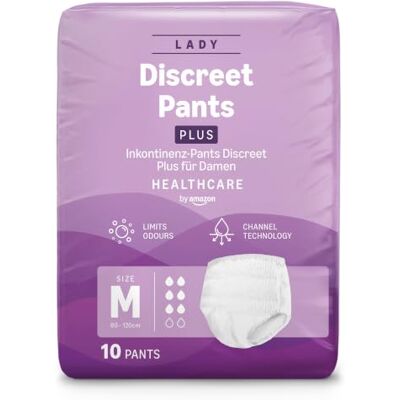 Healthcare Damen Pants Plus Medium – 40 Stück (4 Packungen à 10 Stück), Weiß (Zuvor eine Marke von Amazon Basic Care, gleiches Produkt) Verpackung kann abweichen Healthcare Damen Pants Plus Medium – 40 Stück (4 Packungen à 10 Stück), Weiß (Zuvor eine Marke von Amazon Basic Care, gleiches Produkt) Verpackung kann abweichen