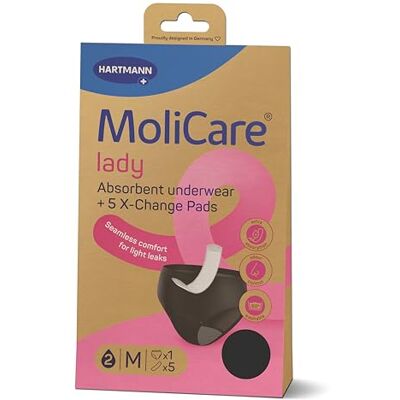 Molicare lady Waschbare Inkontinenzwäsche mit 5 X-Change Pads Größe M Molicare lady Waschbare Inkontinenzwäsche mit 5 X-Change Pads Größe M