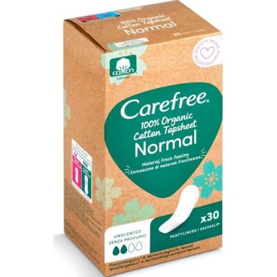 Carefree Bio-Baumwolle, hypoallergen, atmungsaktiv, normal, 30 Stück Carefree Bio-Baumwolle, hypoallergen, atmungsaktiv, normal, 30 Stück