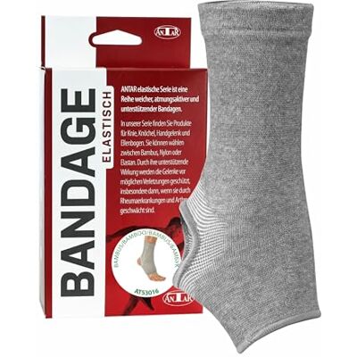 Antar AT53016 XL Sprunggelenkbandage aus Viskose aus Bambus, XL, grau, 40 g Antar AT53016 XL Sprunggelenkbandage aus Viskose aus Bambus, XL, grau, 40 g