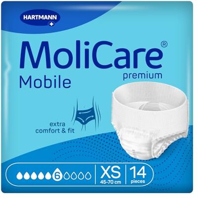 Molicare premium Mobile 6 Tropfen Inkontinenzhosen Größe XS 14 St. Molicare premium Mobile 6 Tropfen Inkontinenzhosen Größe XS 14 St.
