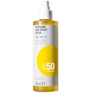 FaceD Face D Hydraoil Sonnenspray für Körper und Haar, LSF 50, 200 ml FaceD Face D Hydraoil Sonnenspray für Körper und Haar, LSF 50, 200 ml
