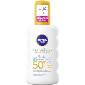 Beiersdorf NIVEA SUN Babies & Kids Sensitiv Schutz 5in1 Sonnenspray LSF 50+, extra wasserfestes Sonnencreme Spray für Kinder, duftfreier Sonnenschutz auch für zu Ekzemen neigende Haut (200 ml) Beiersdorf NIVEA SUN Babies & Kids Sensitiv Schutz 5in1 Sonnenspray LSF 50+, extra wasserfestes Sonnencreme Spray für Kinder, duftfreier Sonnenschutz auch für zu Ekzemen neigende Haut (200 ml)