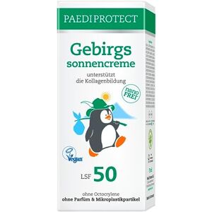 PaediProtect Gebirgssonnencreme für Kinder und Erwachsene 75 ml, Sonnencreme LSF 50, Sonnenschutz für höhere Gebirgslagen, leichte Textur für sensible Haut, ohne Mikroplastik, ohne Parfüm, vegan PaediProtect Gebirgssonnencreme für Kinder und Erwachsene 75 ml, Sonnencreme LSF 50, Sonnenschutz für höhere Gebirgslagen, leichte Textur für sensible Haut, ohne Mikroplastik, ohne Parfüm, vegan