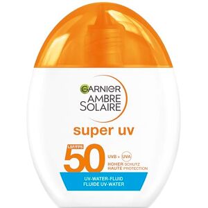 Garnier Ambre Solaire Super UV UV-Water-Fluid LSF 50 – Erfrischende Sonnencreme für das Gesicht – 12h Frische & Dry-Touch Effekt – Zieht schnell ein, unsichtbares Finish & nicht fettend – 40ml Garnier Ambre Solaire Super UV UV-Water-Fluid LSF 50 – Erfrischende Sonnencreme für das Gesicht – 12h Frische & Dry-Touch Effekt – Zieht schnell ein, unsichtbares Finish & nicht fettend – 40ml