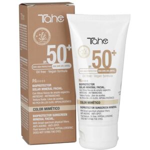 Tahe Mineral-Sonnenschutz für das Gesicht mit mimetischer Farbe, 0% chemische Filter und Konservierungsstoffe, LSF 50+, 50 ml Tahe Mineral-Sonnenschutz für das Gesicht mit mimetischer Farbe, 0% chemische Filter und Konservierungsstoffe, LSF 50+, 50 ml