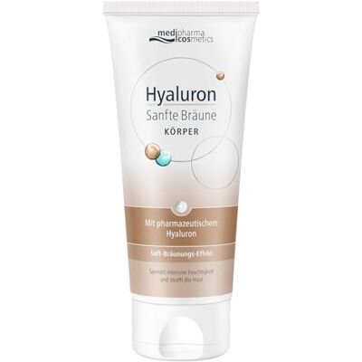 Medipharma Cosmetics Hyaluron Sanfte Bräune Körperpflege 200ml gleichmäßiger Soft-Bräunungs-Effekt ohne Streifenbildung, zieht schnell ein, fettet nicht Medipharma Cosmetics Hyaluron Sanfte Bräune Körperpflege 200ml gleichmäßiger Soft-Bräunungs-Effekt ohne Streifenbildung, zieht schnell ein, fettet nicht