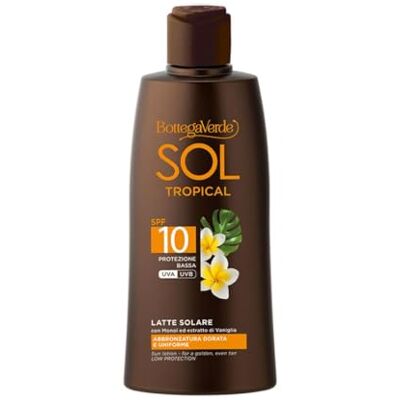 Bottega Verde SOL Tropical Körpermilch goldene und gleichmäßige Bräune mit Monoï und Vanilleextrakt (200 ml) niedriger Schutz SPF10 Bottega Verde SOL Tropical Körpermilch goldene und gleichmäßige Bräune mit Monoï und Vanilleextrakt (200 ml) niedriger Schutz SPF10