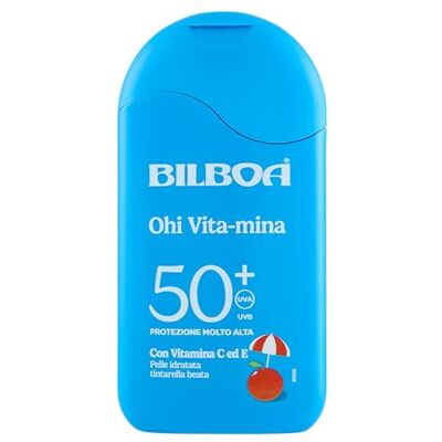 Bilboa Ohi Vita-Minenmilch, LSF 50+, mit Multivitamin, besser eine Lebensdauer von heute als ein Rauchen von Morgen, wasserfest, dermatologisch getestet – 200 ml Bilboa Ohi Vita-Minenmilch, LSF 50+, mit Multivitamin, besser eine Lebensdauer von heute als ein Rauchen von Morgen, wasserfest, dermatologisch getestet – 200 ml