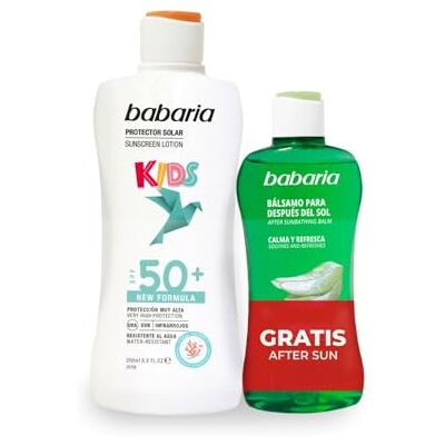 Babaria Kids Kinder-Set Sonnenmilch SPF 50+ + After Sun Balsam Kindersonnen-Set Sparset Familie Sonnenpflege Babaria Kids Kinder-Set Sonnenmilch SPF 50+ + After Sun Balsam Kindersonnen-Set Sparset Familie Sonnenpflege