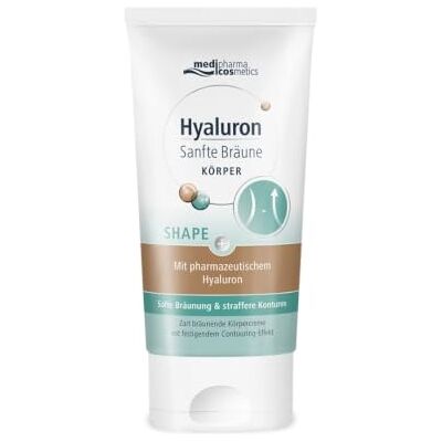 Medipharma Cosmetics Hyaluron Sanfte Bräune SHAPE 150 ml, 2 IN 1 Körperpflege für straffere Konturen & schöne Bräune mit nur einem Produkt, auch bei Cellulite, Contouring-Effekt Medipharma Cosmetics Hyaluron Sanfte Bräune SHAPE 150 ml, 2 IN 1 Körperpflege für straffere Konturen & schöne Bräune mit nur einem Produkt, auch bei Cellulite, Contouring-Effekt