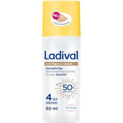Ladival Anti-Pigment Getönt Sonnencreme Gesicht LSF 50, BB Cream, 50 ml Ladival Anti-Pigment Getönt Sonnencreme Gesicht LSF 50, BB Cream, 50 ml