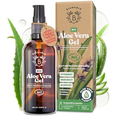BIONOBLE Aloe Vera Gel 100 Prozent Bio Gesicht, Haare, After Sun 100ml BIONOBLE Aloe Vera Gel 100 Prozent Bio Gesicht, Haare, After Sun 100ml
