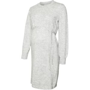 MAMALICIOUS Damen Mlnewanne L/S Abk Knit Dress A. Noos, Light Grey Melange, M MAMALICIOUS Damen Mlnewanne L/S Abk Knit Dress A. Noos, Light Grey Melange, M