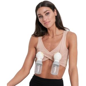 Larken X Relaxed Bra All in One Nursing and Hands Free Pumping Büstenhalter, Sand, small Larken X Relaxed Bra All in One Nursing and Hands Free Pumping Büstenhalter, Sand, small