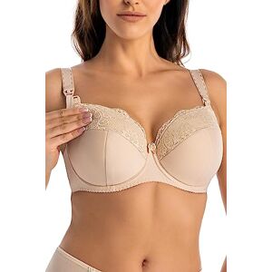 Teyli Damen Still BH BH Bügel BH Grosse Grössen Umstandskleidung mit Spitze Still BH Große Brüste Damen-BHS Stillen Frauen Bra Beige 95K Teyli Damen Still BH BH Bügel BH Grosse Grössen Umstandskleidung mit Spitze Still BH Große Brüste Damen-BHS Stillen Frauen Bra Beige 95K