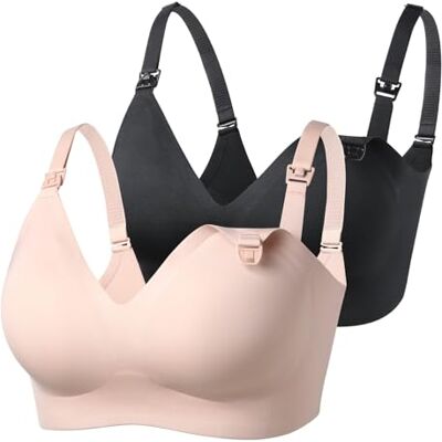 Momcozy Still-BH ohne Bügel, Nahtloser Schwangerschafts-BH & Schlaf-BH-Weiche, gepolsterte Bralette für Stillzeit und Alltag Momcozy Still-BH ohne Bügel, Nahtloser Schwangerschafts-BH & Schlaf-BH-Weiche, gepolsterte Bralette für Stillzeit und Alltag