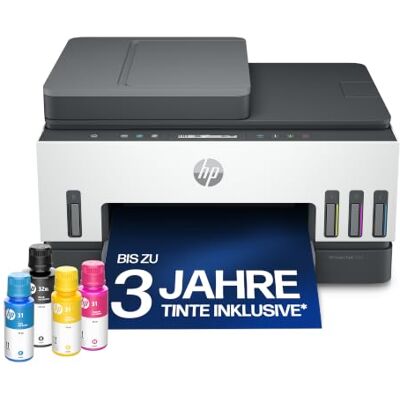 HP Smart Tank 7305 Multifunktionsdrucker (Drucker, Scanner, Kopierer, ADF, WLAN, LAN, AirPrint, Duplex, inklusive Tinte für bis zu 3 Jahre drucken) HP Smart Tank 7305 Multifunktionsdrucker (Drucker, Scanner, Kopierer, ADF, WLAN, LAN, AirPrint, Duplex, inklusive Tinte für bis zu 3 Jahre drucken)
