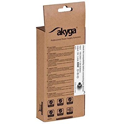 Akyga Ersatz-Netzteil für Acer, Asus, Benq, Fujitsu, HP, IBM, Toshiba Notebook / 19 V / 3.42 A / 65 W / 5.5 x 2.5 mm Akyga Ersatz-Netzteil für Acer, Asus, Benq, Fujitsu, HP, IBM, Toshiba Notebook / 19 V / 3.42 A / 65 W / 5.5 x 2.5 mm