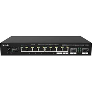 Tenda 2.5 Gbit Switch 8-Port Unmanaged 2.5G Netzwerk Switch mit 2 SFP-Ports (VLAN, Statische Aggregation, Plug & Play, Desktop-/Wandmontage, Metallgehäuse)(TEM2010F) Tenda 2.5 Gbit Switch 8-Port Unmanaged 2.5G Netzwerk Switch mit 2 SFP-Ports (VLAN, Statische Aggregation, Plug & Play, Desktop-/Wandmontage, Metallgehäuse)(TEM2010F)