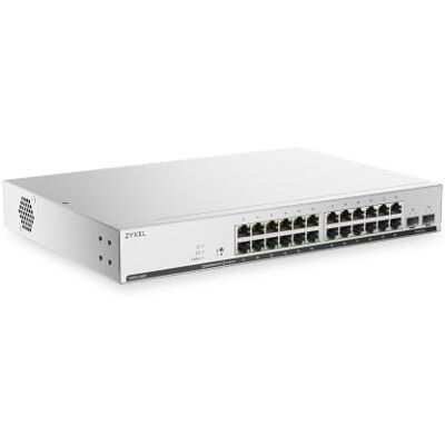 Zyxel PoE Switch 24 Port Smart Managed Gigabit Netzwerk GS1915-26EPv2 12x PoE+ mit 130W Budget + 12x GbE + 2x SFP Ports, Smart Fan, NebulaFlex, VLAN, QoS, Rackmontage Kit Enthalten Zyxel PoE Switch 24 Port Smart Managed Gigabit Netzwerk GS1915-26EPv2 12x PoE+ mit 130W Budget + 12x GbE + 2x SFP Ports, Smart Fan, NebulaFlex, VLAN, QoS, Rackmontage Kit Enthalten