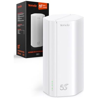 Tenda 5G01 5G NR Router für Nano SIM Karten, Wi-Fi 6 1500Mbps, 5G/4G LTE Modem mit Dual Band, Plug & Play, Gigabit WAN/LAN Port, 6 x Interne Antennen, Mesh Wi-Fi+, 5G Router Einstiegslevel Tenda 5G01 5G NR Router für Nano SIM Karten, Wi-Fi 6 1500Mbps, 5G/4G LTE Modem mit Dual Band, Plug & Play, Gigabit WAN/LAN Port, 6 x Interne Antennen, Mesh Wi-Fi+, 5G Router Einstiegslevel