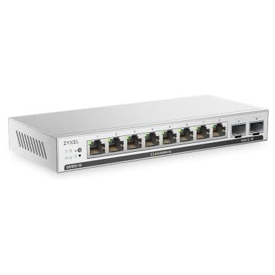Zyxel LAN Switch 8 Port Smart Managed Gigabit Netzwerk GS1915-10v2 8x GbE + 2x GbE SFP Uplink Ports, Lüfterlos, NebulaFlex, VLAN, QoS, Wandmontage Kit Enthalten Zyxel LAN Switch 8 Port Smart Managed Gigabit Netzwerk GS1915-10v2 8x GbE + 2x GbE SFP Uplink Ports, Lüfterlos, NebulaFlex, VLAN, QoS, Wandmontage Kit Enthalten