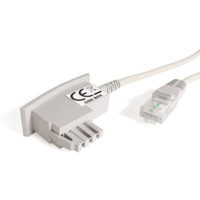 COXBOX 20 m DSL Kabel Fritzbox, Speedport, Easybox TAE Kabel RJ45 weiß VDSL ADSL WLAN Router-Kabel mit galvanischer Signatur für effektiven Schutz vor Störeinflüssen COXBOX 20 m DSL Kabel Fritzbox, Speedport, Easybox TAE Kabel RJ45 weiß VDSL ADSL WLAN Router-Kabel mit galvanischer Signatur für effektiven Schutz vor Störeinflüssen