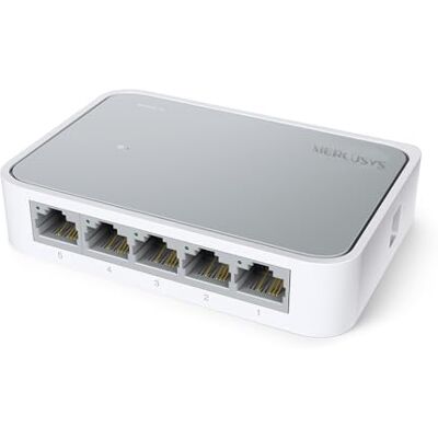 MERCUSYS TP-Link TL-SF1005D 5-Port 10/100 Mbps Desktop Ethernet Switch/Hub, Ethernet Splitter, Plug & Play, no configuration required MERCUSYS TP-Link TL-SF1005D 5-Port 10/100 Mbps Desktop Ethernet Switch/Hub, Ethernet Splitter, Plug & Play, no configuration required